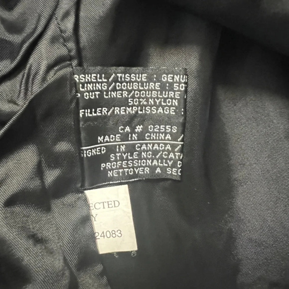 Vintage DANIER Canada Black Leather Jacket Removable Insulated Liner L 10 - 12 - Picture 3 of 10